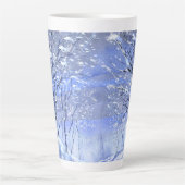 Trendy Kerstwinter Bossen Latte Mok (Voorkant)