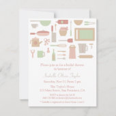 Trendy Keuken Kookgerei Bruidsfeest Kaart (Voorkant)