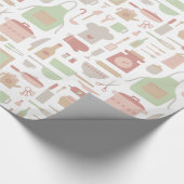 Trendy Keuken Kookgerei Patroon Cadeaupapier (Hoek)