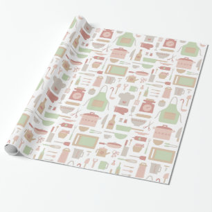 Trendy Keuken Kookgerei Patroon Cadeaupapier