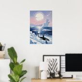 Trendy Killer Whale Orca Alaska  Poster (Thuiskantoor)
