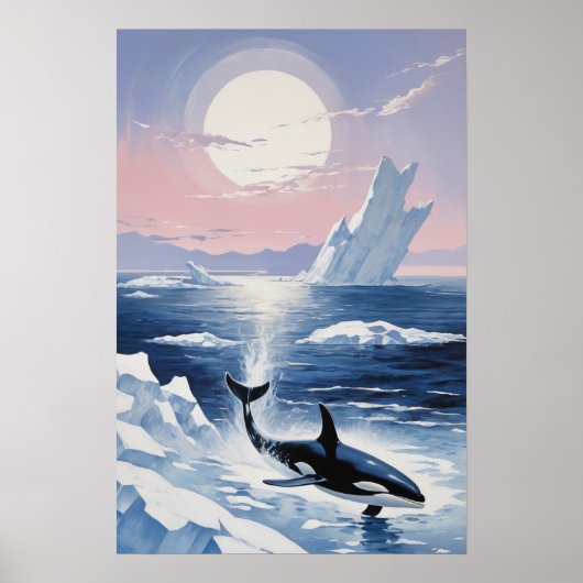 Trendy Killer Whale Orca Alaska  Poster (Voorkant)