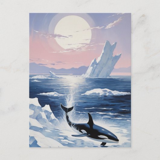 Trendy Killer Whale Orca Alaska Uitnodiging Briefkaart (Voorkant)