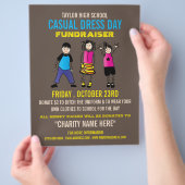 Trendy Kinder, Casual Dress Day Fundraiser Advert Flyer (Hand)