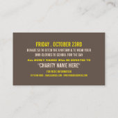 Trendy Kinder, Casual Dress Day Fundraiser Visitekaartje (Achterkant)