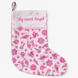 Trendy Kinder 'Schattigee roze dikteachtige kerstv Kleine Kerstsok