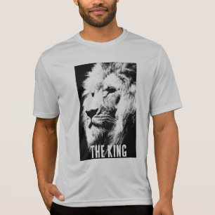 Trendy King Mannen Sport-Tek concurrent Lion Silve T-shirt