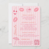 Trendy Kiss The Miss Goodbye Bachelorette Weekend Kaart (Achterkant)