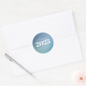 Trendy klasse van 2024 Blue Gradient Afstuderen Ronde Sticker (Envelop)