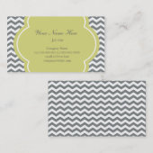 Trendy, klassiek, modern, wit chevron visitekaartje (Voorkant / Achterkant)