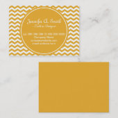 trendy, klassiek, zonnig geel chevron visitekaartje (Voorkant / Achterkant)