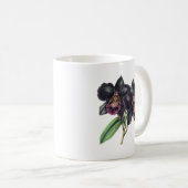 Trendy klassieke en zwarte orchidee koffie mok (Voorkant rechts)