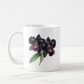 Trendy klassieke en zwarte orchidee koffie mok (Links)