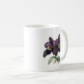 Trendy klassieke ,mauve en zwarte orchidee koffie  koffiemok (Voorkant rechts)