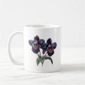 Trendy klassieke mauve en zwarte orchidee koffie m koffiemok (Links)