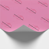 Trendy klassieke script monogram naam cadeaupapier (Hoek)