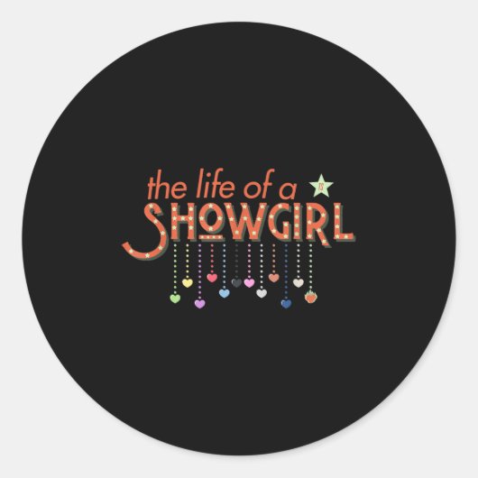 Trendy kleding in mijn Showgirl tijdperk Star Stud Ronde Sticker (Voorkant)