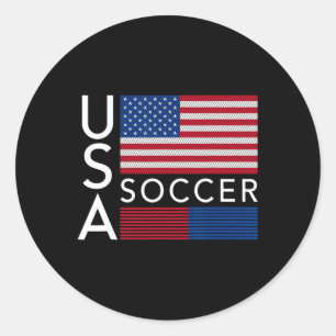 Trendy Kleding Usa Amerikaanse Vlag Voetbalteam Sp Ronde Sticker