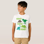 Trendy Kleding voor Kinderen; Dinosaur Print Kinde T-shirt (Voorkant volledig)
