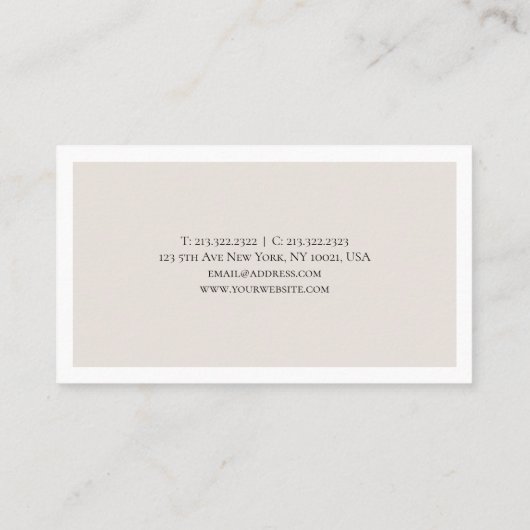 Trendy kleur minimalistisch modern stijlvol design visitekaartje (Achterkant)