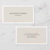 Trendy kleur minimalistisch modern stijlvol design visitekaartje (Voorkant / Achterkant)