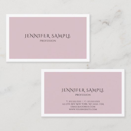 Trendy kleur Modern verfijnd strak ontwerp Visitekaartje (Voorkant / Achterkant)