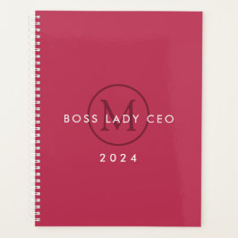 Trendy Kleur van het Jaar Monogram 2024 Boss Lady Planner