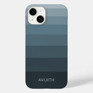 Trendy Kleurblokken Blauw Grijs aanpasbare borden Case-Mate iPhone 14 Hoesje