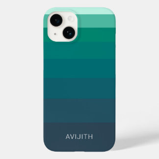 Trendy Kleurblokken Blauwe aanpasbaar bord Case-Mate iPhone 14 Hoesje