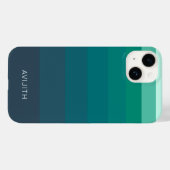 Trendy Kleurblokken Blauwe aanpasbaar bord Case-Mate iPhone Case (Achterkant (horizontaal))