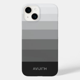 Trendy Kleurblokken Zwart Grijs aanpasbare borden Case-Mate iPhone 14 Hoesje