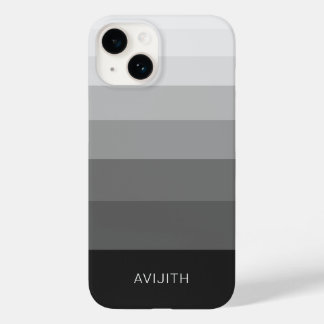 Trendy Kleurblokken Zwart Grijs aanpasbare borden Case-Mate iPhone 14 Hoesje