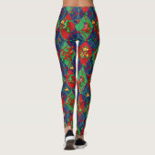 Trendy kleuren Abstract vakantieseizoen Leggings (Achterkant)