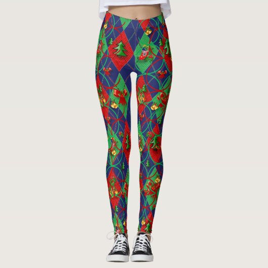 Trendy kleuren Abstract vakantieseizoen Leggings (Voorkant)