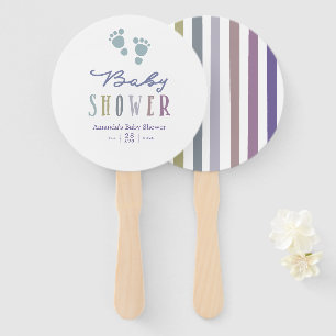 Trendy kleuren Boy Baby Shower Handwaaier