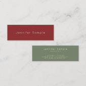 Trendy kleuren Elegant Modern Eenvoudige Sjabloon Mini Visitekaartje (Voorkant / Achterkant)