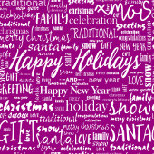 Trendy kleuren kerstbelettering ho ho deken