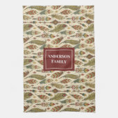 Trendy Kleuren Keukenhanddoek Boho Aangepaste Naam (Verticaal)