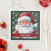 Trendy kleuren Santa Claus Holiday servetten (Insitu)