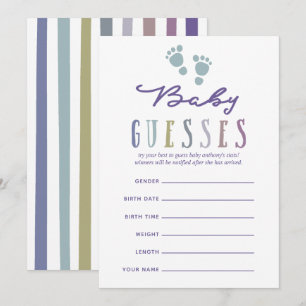 Trendy kleurencombinaties Jongens Baby Shower Baby Kaart