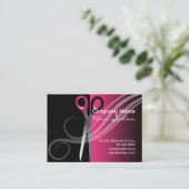 Trendy kleurige haarsalon visitekaartjes (Staand voorkant)