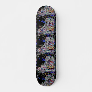 Trendy kleurige waterverf graffiti Sneakers Persoonlijk Skateboard