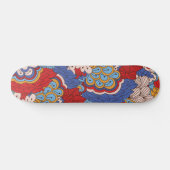 Trendy Kleurrijk Leuk Modern Abstract Bloemenpatro Persoonlijk Skateboard (Horizontaal)