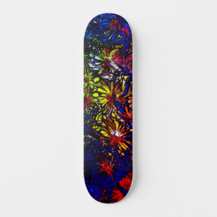 Trendy Kleurrijke Abstracte Stedelijke Straatkunst Persoonlijk Skateboard