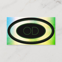 Trendy Kleurrijke Blauwgroen Ombre Custom Monogram Visitekaartje