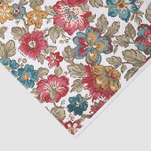 Trendy kleurrijke Boho bloemenwitte achtergrond Tissuepapier (Detail)