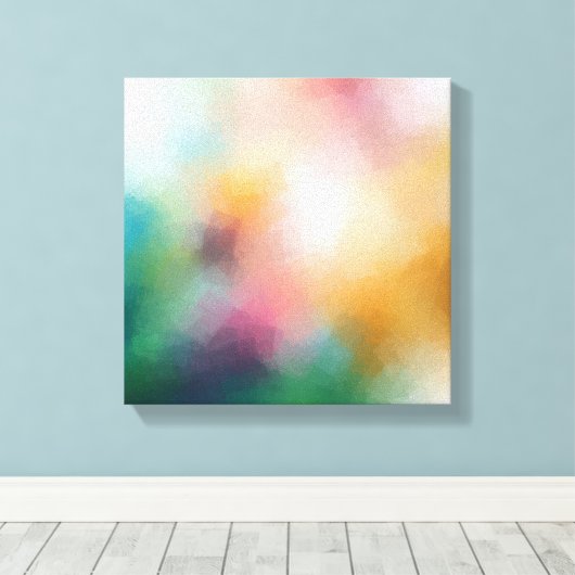 Trendy kleurrijke elegante moderne Abstracte kunst Canvas Afdruk (Insitu (Houten vloer))