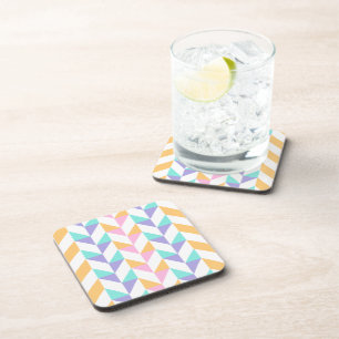 Trendy Kleurrijke Geometrische Vormen – Moderne St Bier Onderzetter