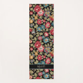 Trendy Kleurrijke Gepersonaliseerde Boho Floral-Bl Yogamat (Voorkant)