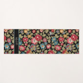 Trendy Kleurrijke Gepersonaliseerde Boho Floral-Bl Yogamat (Voorkant (horizontaal))